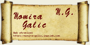 Momira Galić vizit kartica